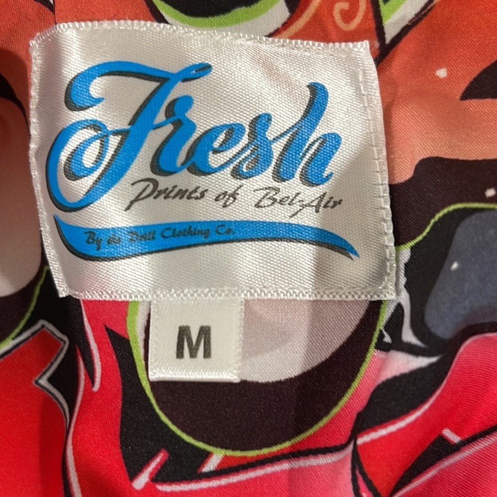 Fresh Prince Of Bel-Air Mens Button Front Shirt Multicolor Graffiti Medium - Picture 6 of 8
